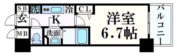 プレサンスTHE神戸の物件間取画像